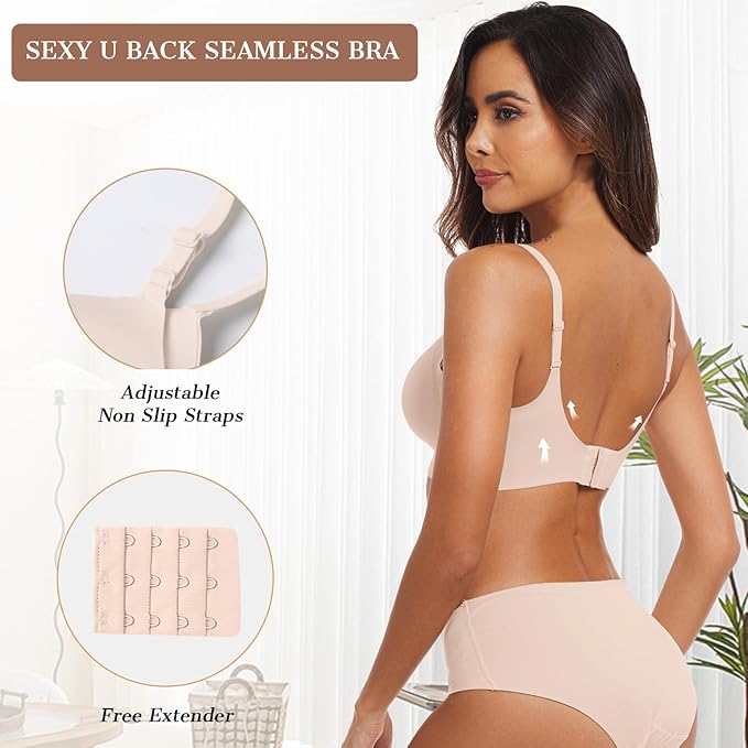 Calmleg ™ – Women's Wire-Free Bra | Comfortable Push-Up, Full Support & Seamless Everyday Comfort - Calmleg