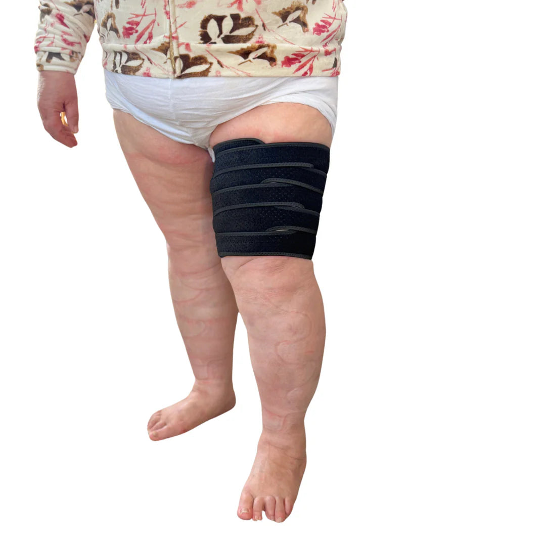 Calmleg-kompressionsbandage för svullna lår