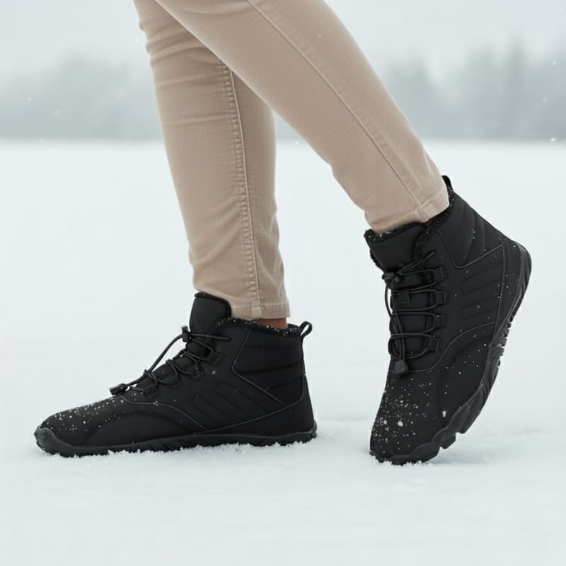 Fodrade barfotaskor (Svart)